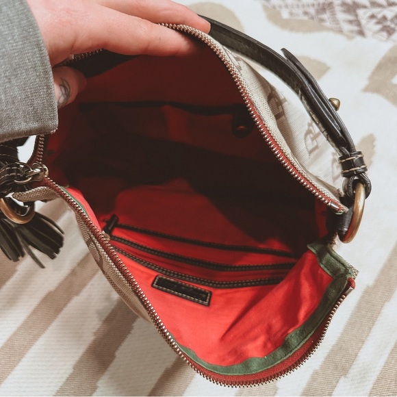 Vintage dooney & bourke monogram taupe shoulder bag with mini wallet - Picture 10 of 12